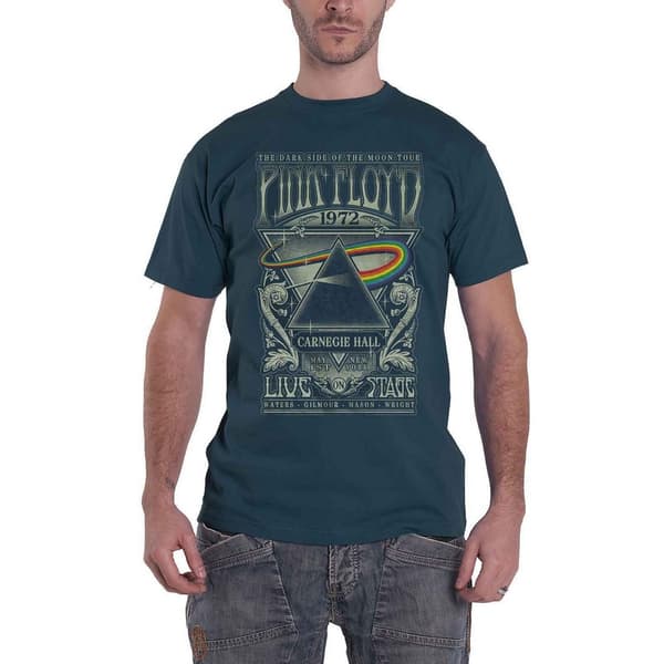 Pink Floyd Unisex T-shirt med Carnegie Hall-plakat til voksne