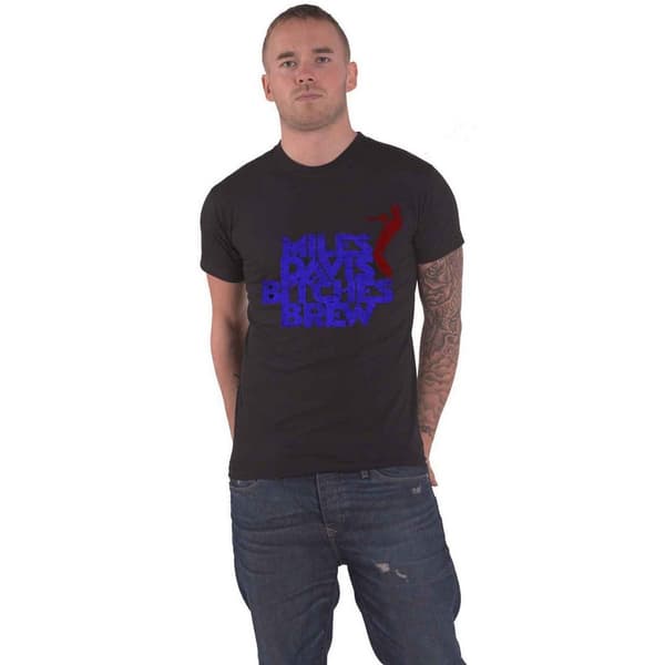 Miles Davis Unisex voksen Bitches Brew Vintage T-shirt i bomuld