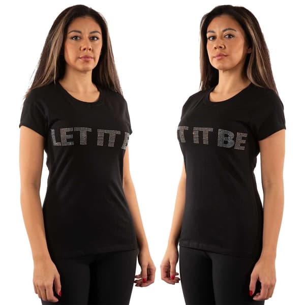 The Beatles Dame/Ladies Let It Be T-shirt med udsmykning