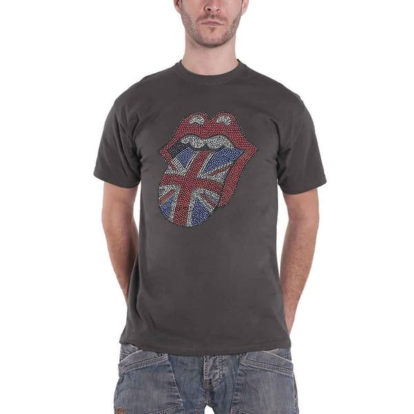 The Rolling Stones Unisex Adult Classic Embellished Cotton T-Shirt
