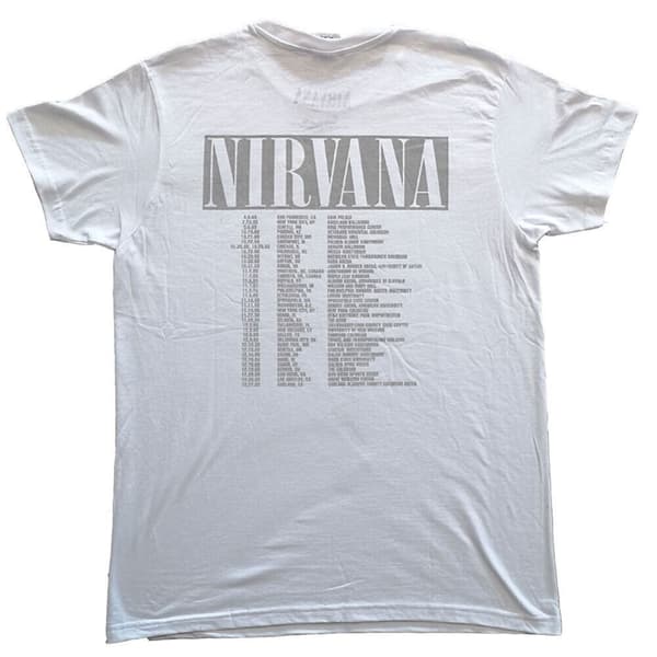 Nirvana Unisex Adult In Utero Tour Back Print T-Shirt