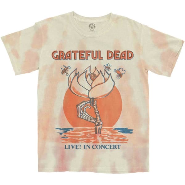 Grateful Dead Unisex Adult Sugar Magnolia Tie Dye T-Shirt White M