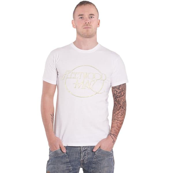 Fleetwood Mac Unisex T-shirt i bomuld med logo til voksne