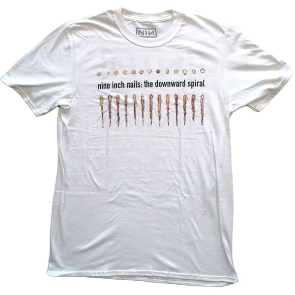 Nine Inch Nails Unisex T-shirt för vuxna med nedåtgående spiral