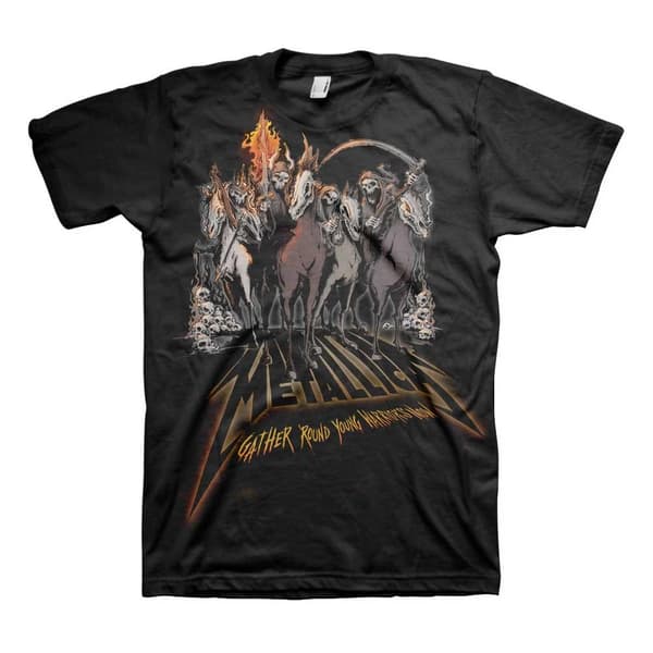 Metallica Unisex vuxen Horsemen Cotton 40th Anniversary T-Shirt