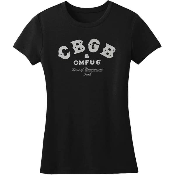 CBGB Kvinnor/Damer Classic Logo Cotton T-Shirt med klassisk logotyp