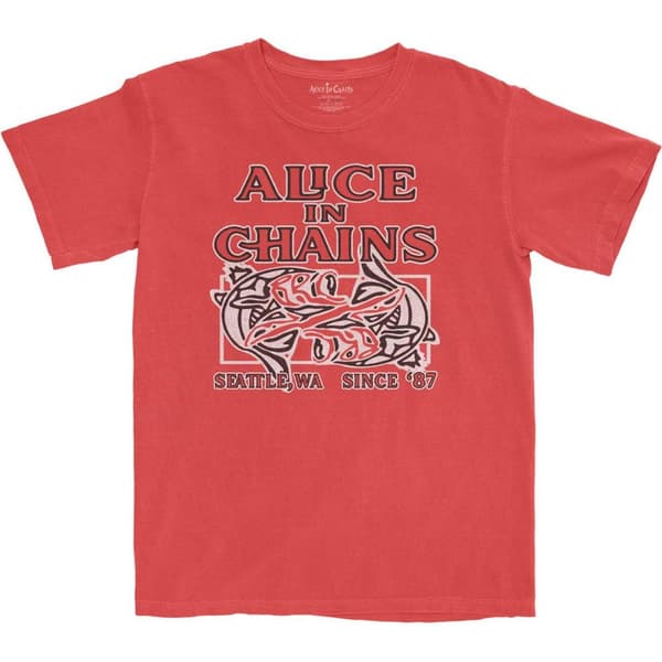 Alice In Chains Unisex Adult Totem Fish T-Shirt Pink M