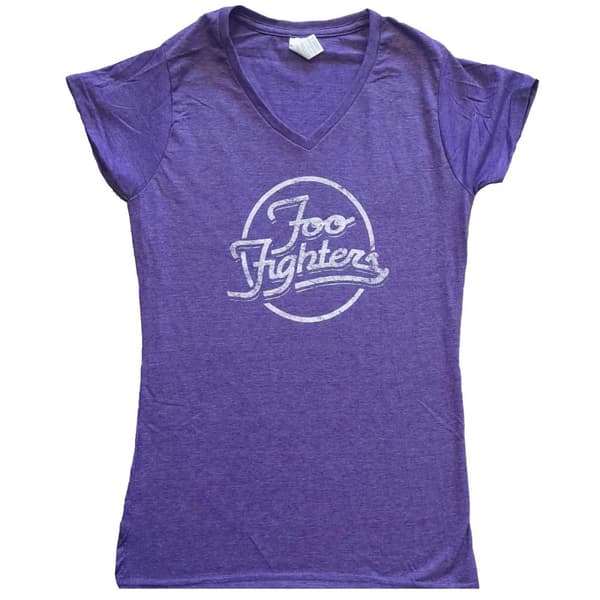Foo Fighters Unisex T-Shirt med Ex-Tour-logotyp för vuxna Purple M