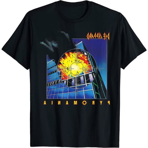 Def Leppard Unisex T-shirt i bomuld til voksne med Pyromania