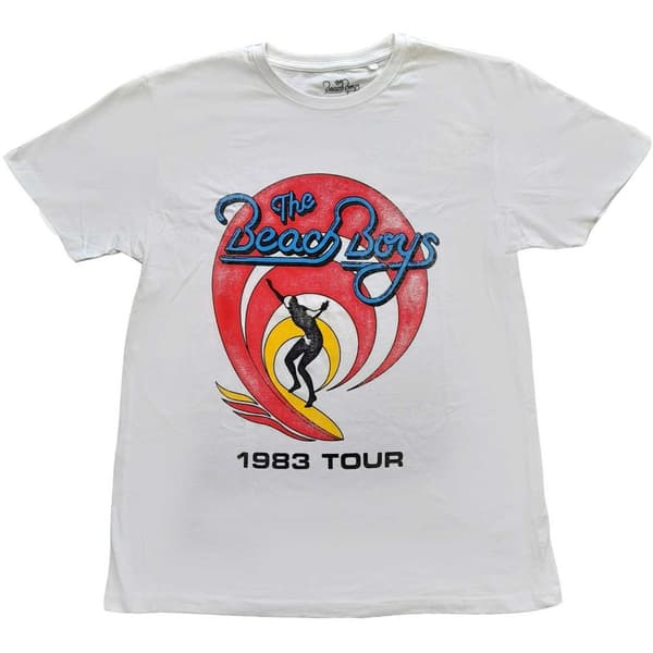 The Beach Boys Unisex voksen surfer ´83 Vintage bomulds T-shirt White XXL
