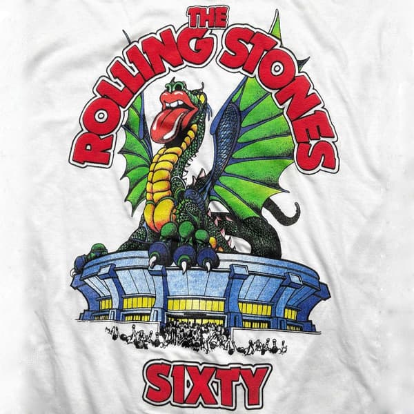 The Rolling Stones Kvinnor/Damer Sixty Stadium Dragon Cotton T-Shirt
