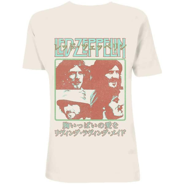 Led Zeppelin Unisex Adult Japanese Poster Cotton T-Shirt