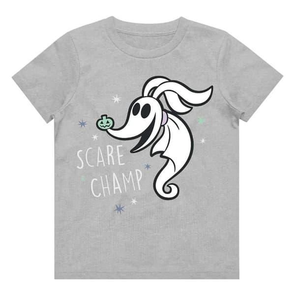 Nightmare Before Christmas Childrens/Kids Scare Champ T-Shirt Grey 7-8 Years