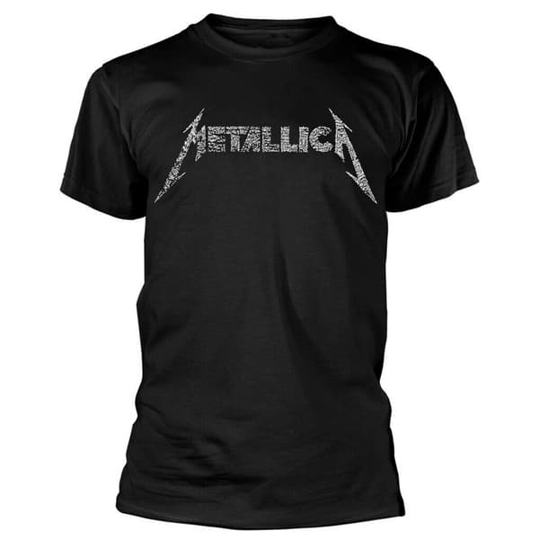Metallica Unisex Adult 40th Anniversary Songs Logo T-Shirt