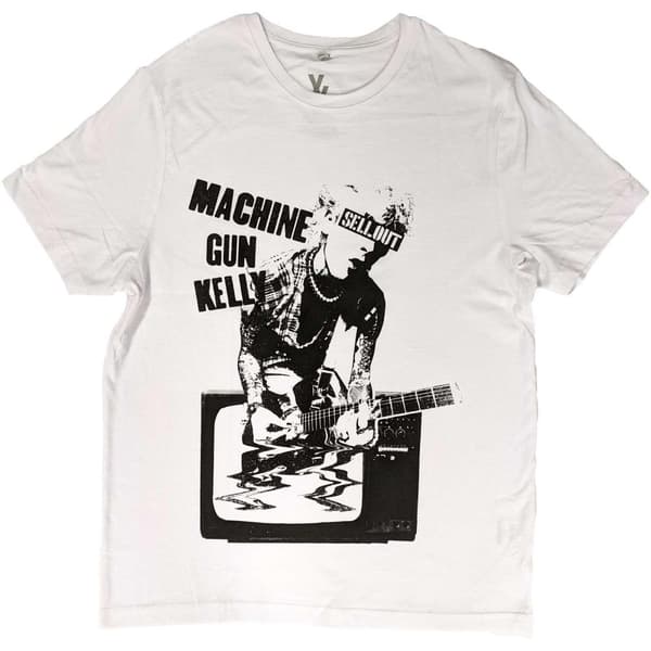 Machine Gun Kelly Unisex TV Warp Cotton T-Shirt för vuxna