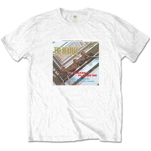 The Beatles Unisex Adult Please Please Me Cotton T-Shirt White XXL