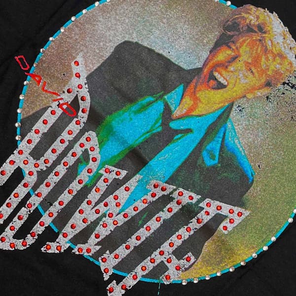 David Bowie Unisex voksen 83 Vintage T-shirt med vintage pynt