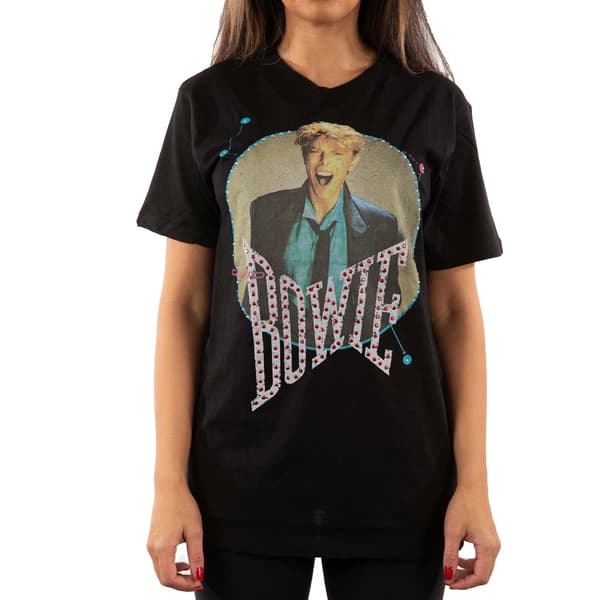 David Bowie Unisex voksen 83 Vintage T-shirt med vintage pynt