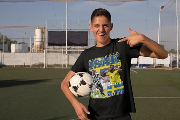 Alexander Isak Svart t-shirt Sverige tröja tryck