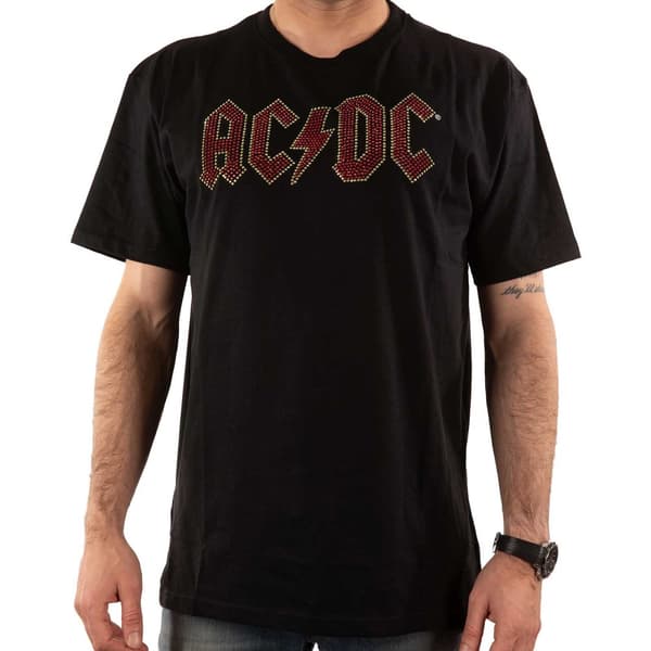 AC/DC Unisex T-shirt med förskönad logotyp för vuxna