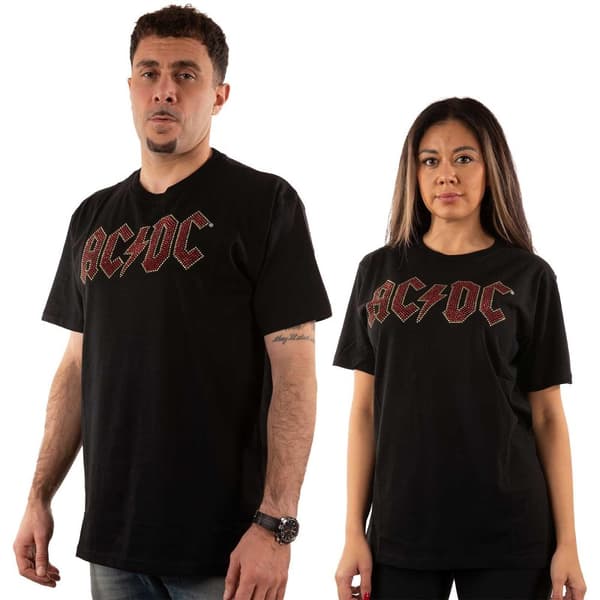 AC/DC Unisex T-shirt med förskönad logotyp för vuxna