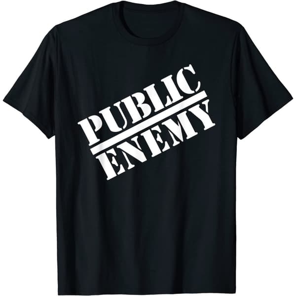 Public Enemy Unisex Adult Logo Cotton T-Shirt