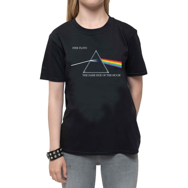 Pink Floyd Barn/Kids Dark Side Of The Moon Courier Cotton T-Shirt Black 3-4 Years