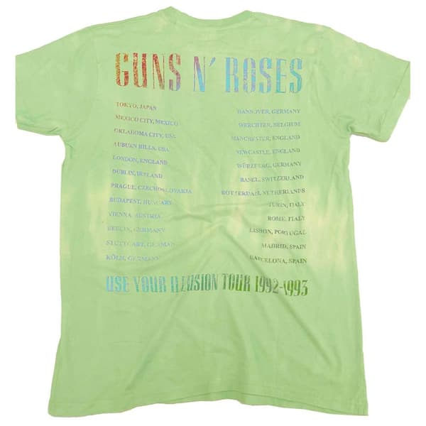 Guns N Roses Unisex T-shirt til voksne med Use Your Illusion Tour