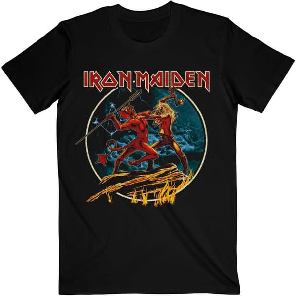 Iron Maiden Unisex Adult Run To The Hills Circular T-Shirt