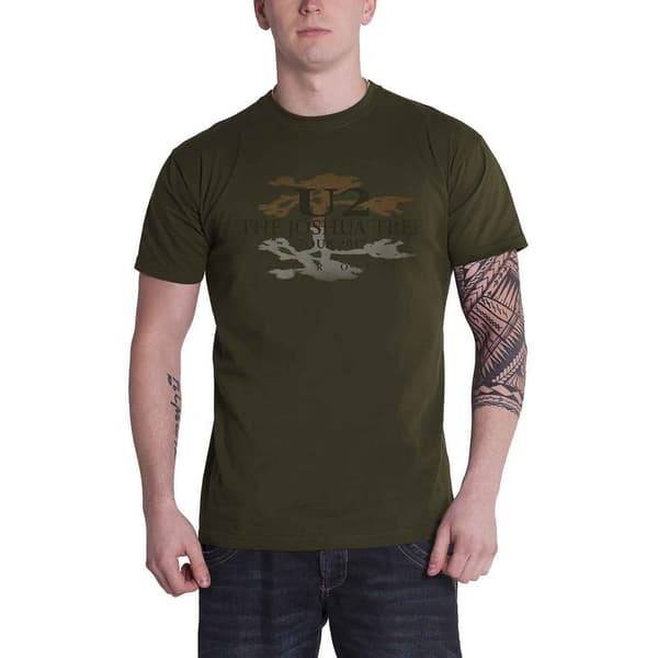 U2 Unisex T-shirt med Joshua Tree-rygprint til voksne