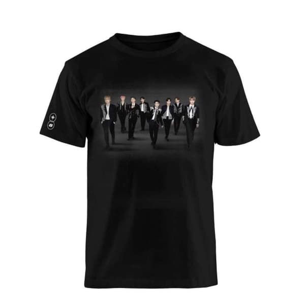 ATEEZ Unisex T-shirt til voksne med fotografi fra Fellowship Tour Euro Photograph Black M