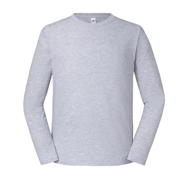 Fruit of the Loom Herre Iconic 195 Premium Ringspun Cotton langærmet T-shirt med lange ærmer