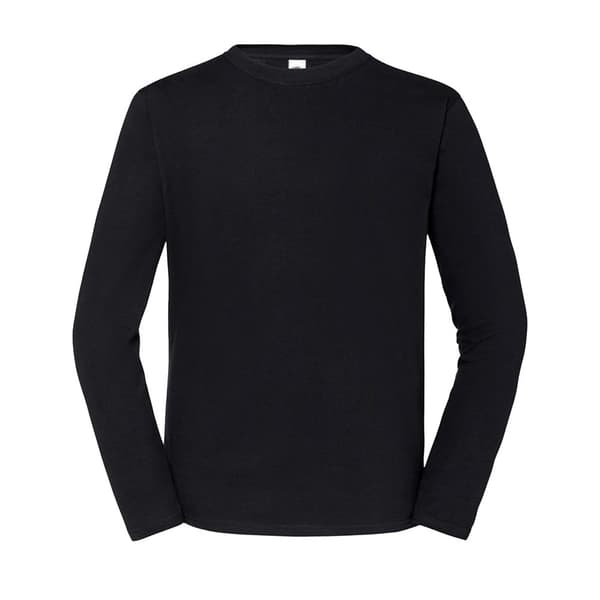 Fruit of the Loom Herre Iconic 195 Premium Ringspun Cotton langærmet T-shirt med lange ærmer