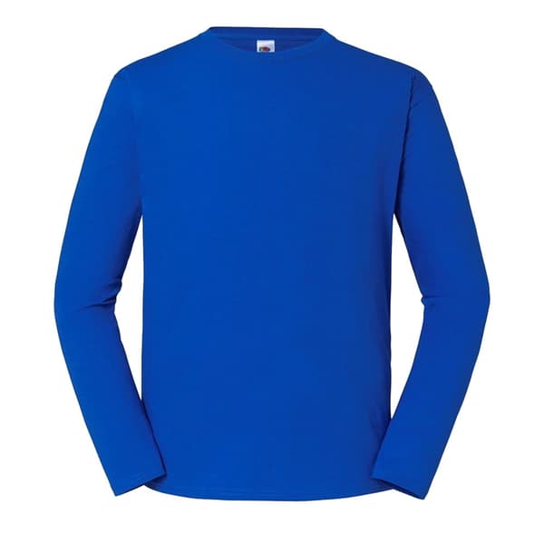 Fruit of the Loom Herre Iconic 195 Premium Ringspun Cotton langærmet T-shirt med lange ærmer