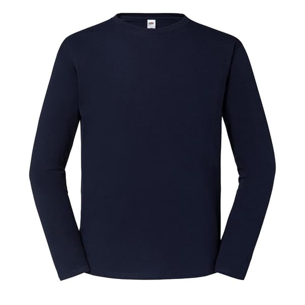 Fruit of the Loom Herre Iconic 195 Premium Ringspun Cotton langærmet T-shirt med lange ærmer