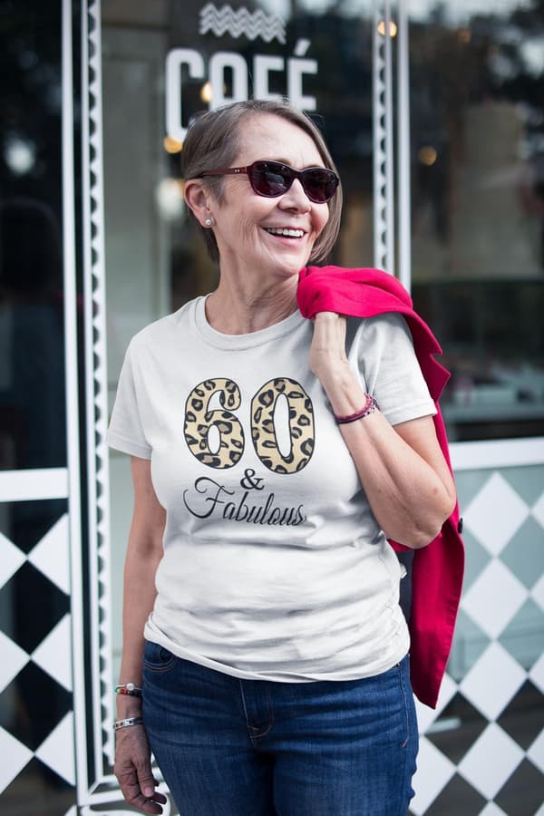 60 år Födelse T-shirt - Perfekt present - 60 & fabulous