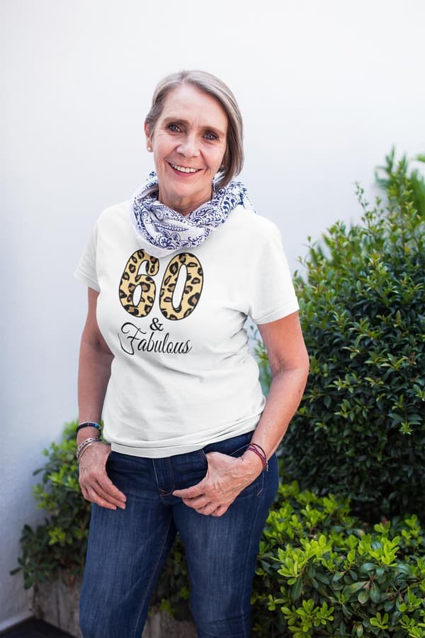 60 år Födelse T-shirt - Perfekt present - 60 & fabulous