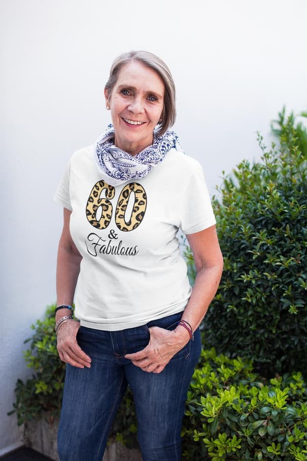 60 år Födelse T-shirt  - Perfekt present - 60 & fabulous