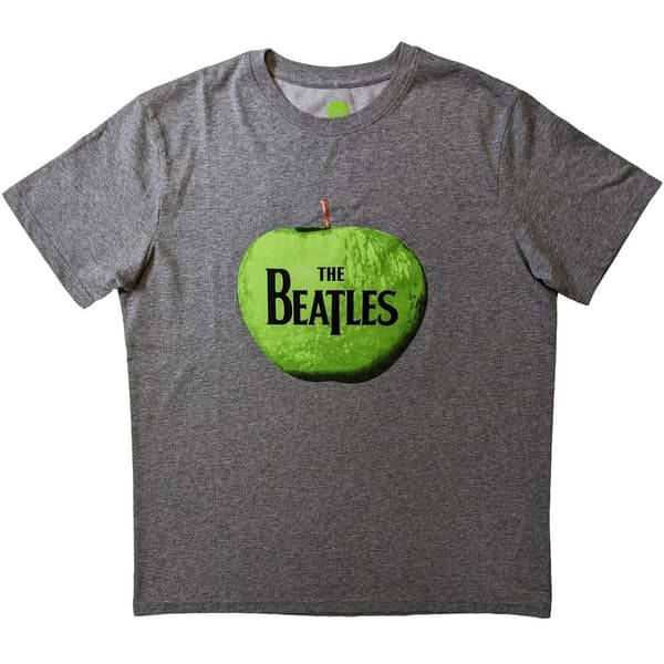 The Beatles Unisex T-shirt i bomuld med æble for voksne Grey M