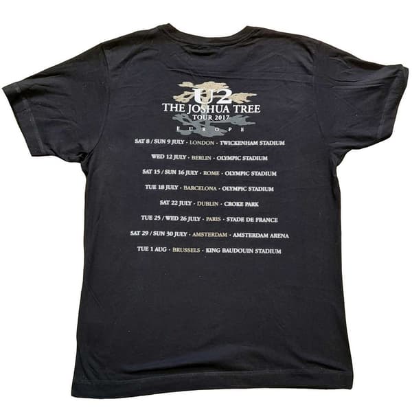 U2 Unisex vuxen Joshua Tree Photo Back Print Cotton T-Shirt