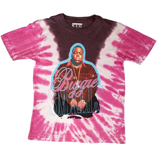 Biggie Smalls Unisex Adult Neon Glow T-Shirt Pink L