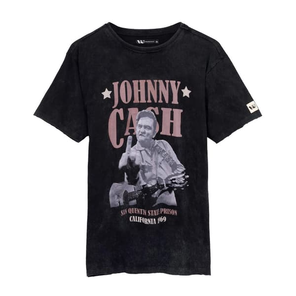 Johnny Cash Unisex Adult State Prison T-Shirt Black M