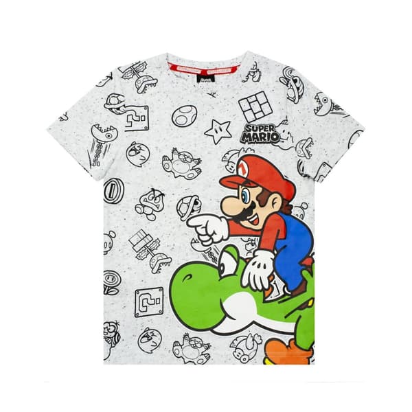 Super Mario Boys Yoshi Marl T-Shirt