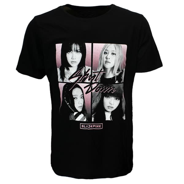 BlackPink Unisex T-shirt med fotogitter til voksne, der lukker ned