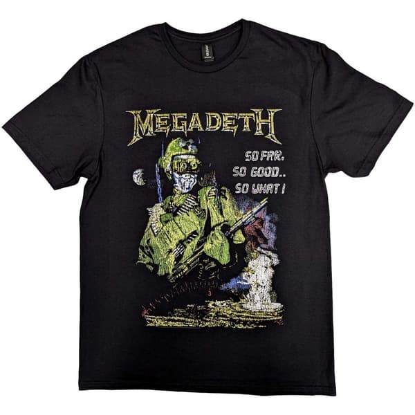 Megadeth Unisex Adult SFSGSW Explosion Vintage Cotton T-Shirt