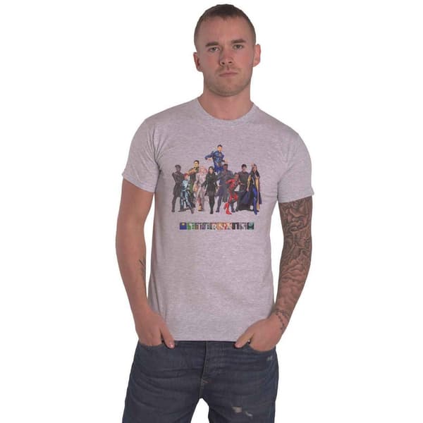 Marvel Comics Unisex T-shirt i bomuld til voksne med Eternals-figurer
