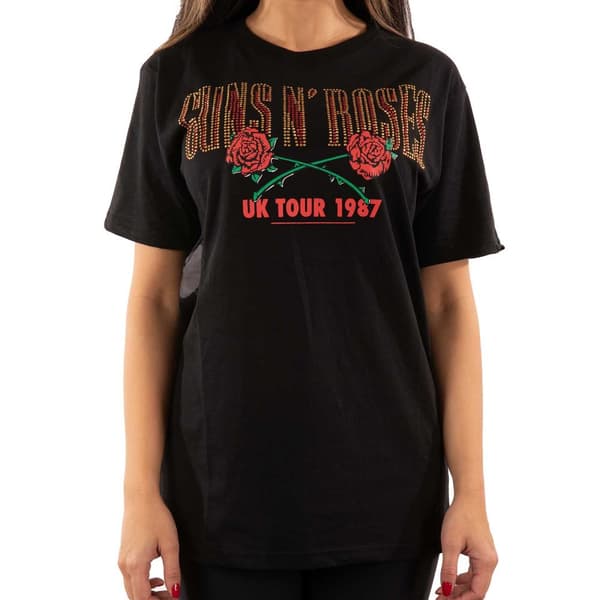 Guns N Roses Unisex Adult 87 Tour Embellished T-Shirt