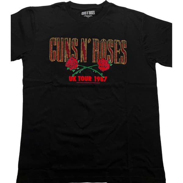Guns N Roses Unisex Adult 87 Tour Embellished T-Shirt