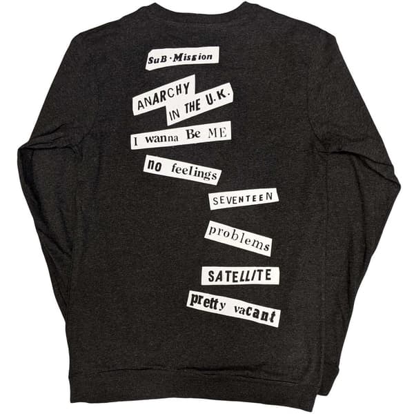 Sex Pistols Unisex Adult 100 Club Back Print Long-Sleeved T-Shirt