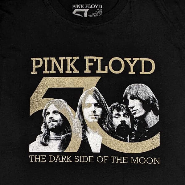 Pink Floyd Unisex Adult 50th Band Logo T-Shirt